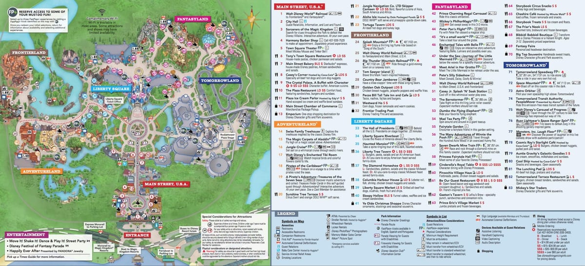 Disney World magičnom Kraljevstvu mapu