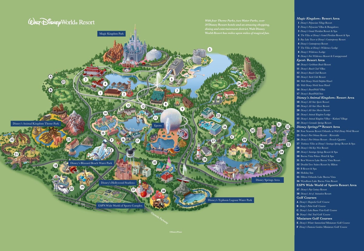 Walt Disney World mapu