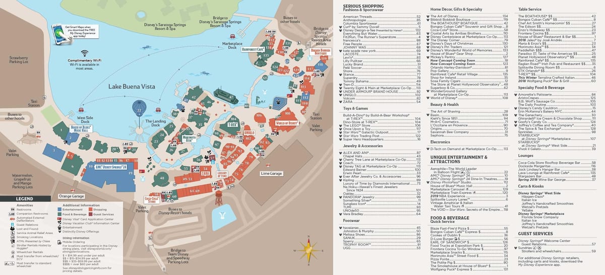 mapa Disney springs