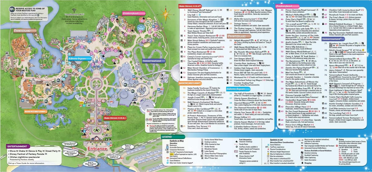 Disney World mapu Orlando