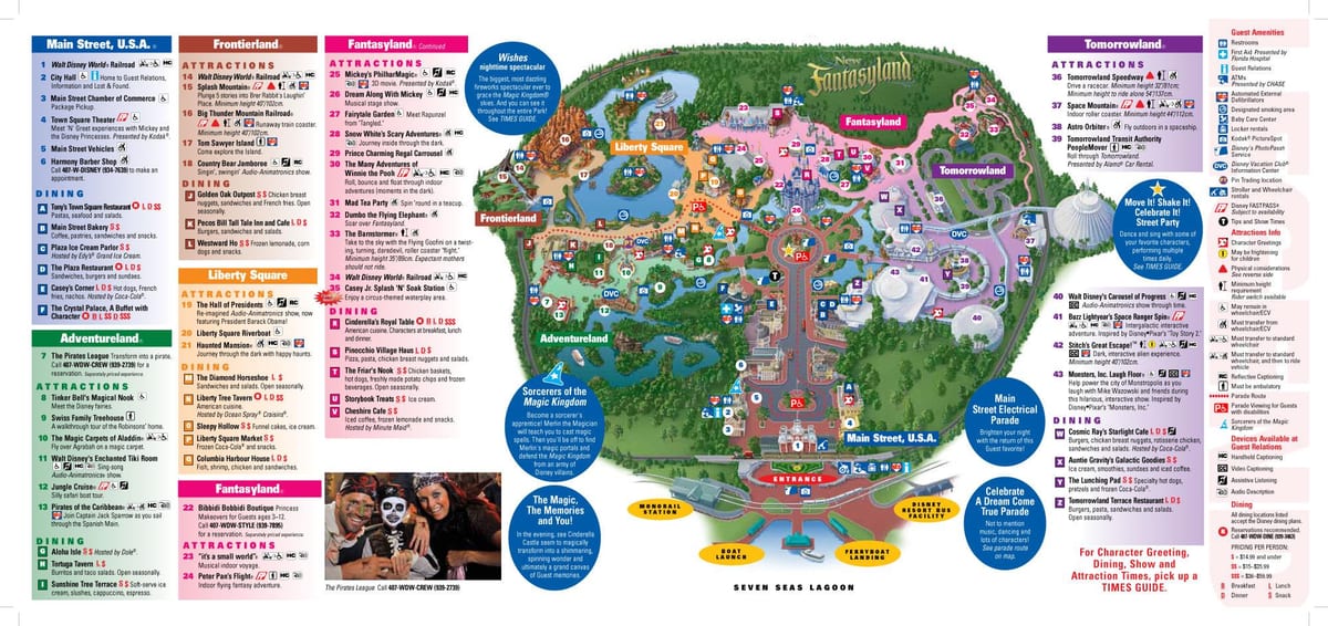 Disney World mapu magičnom Kraljevstvu