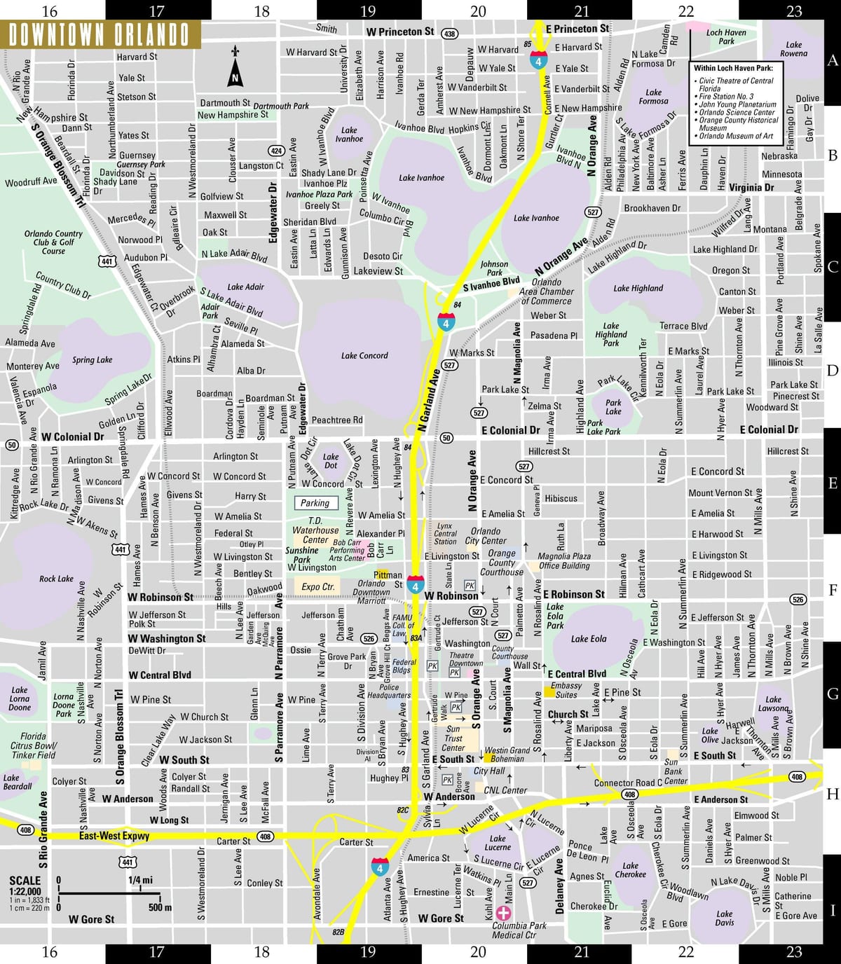 ulična mapa je od Orlanda