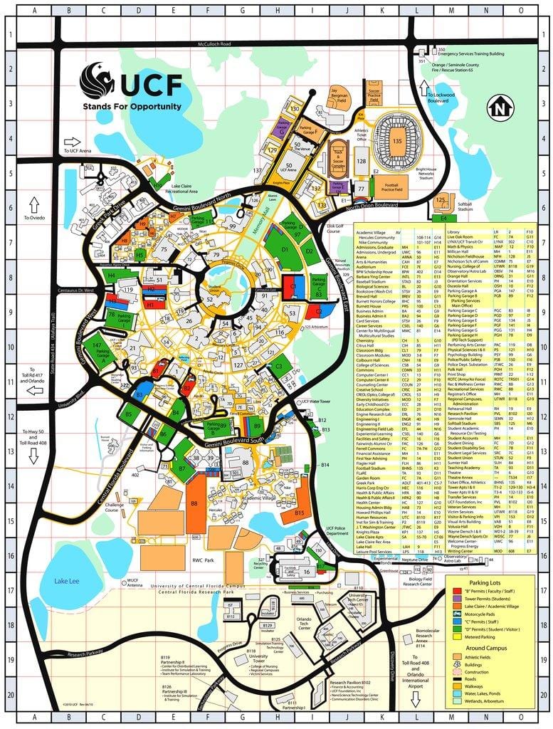 mapa univerzitet u Floridi central