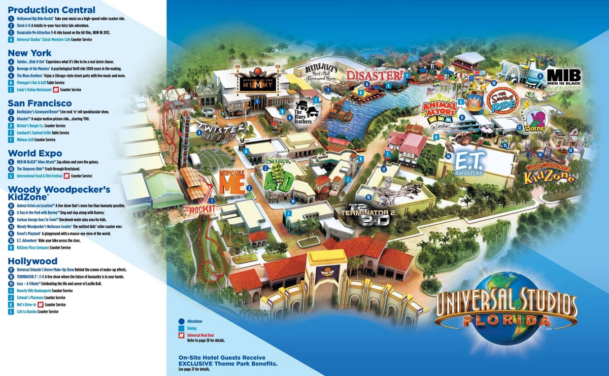 Univerzalni Studiju Orlando kartu parka
