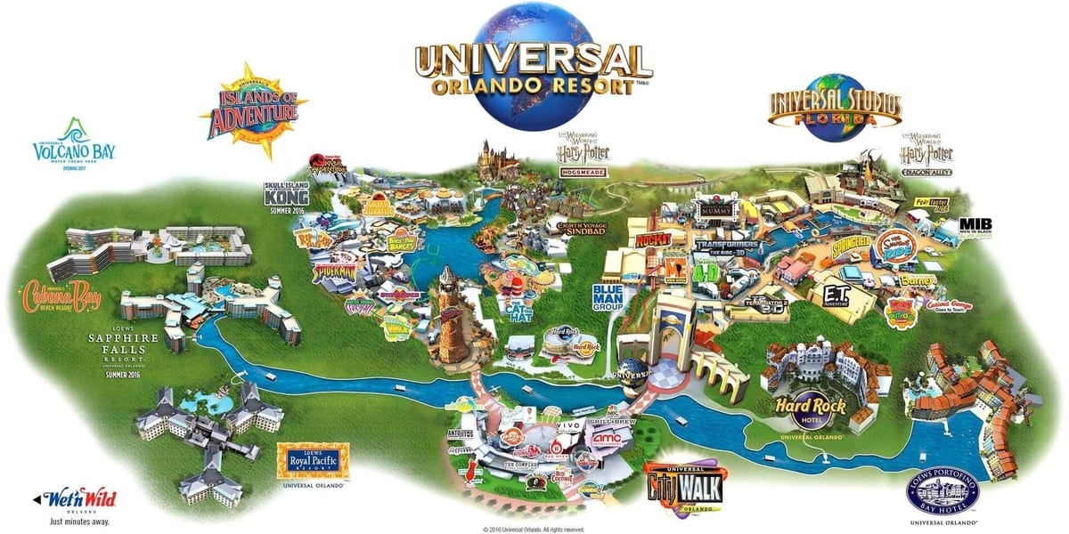 Univerzalni Studiju mapu Orlando