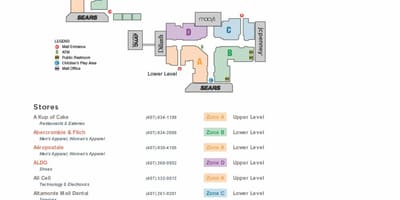 Mapa Altamonte tržnom centru