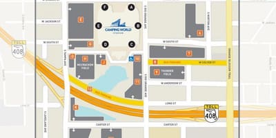 Mapa na kampovanje Svijet stadion parking