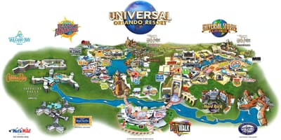 Mapa Univerzalni Orlando